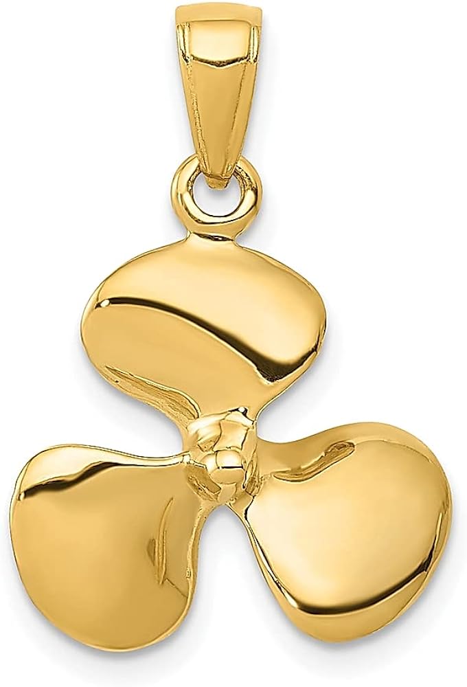 Seize the Seas in Style with the Limited Edition 14k Yellow Gold Propeller Pendant Necklace