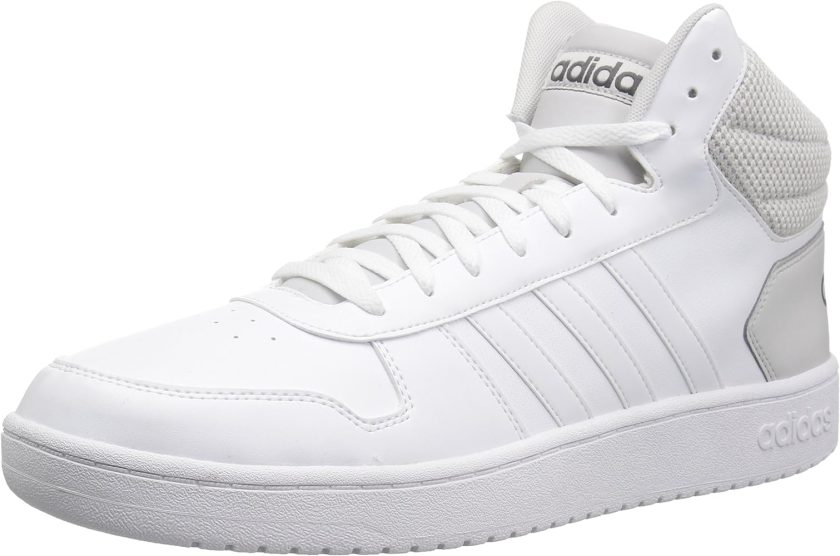 adidas Men's Hoops 2.0 Sneaker, White/Grey