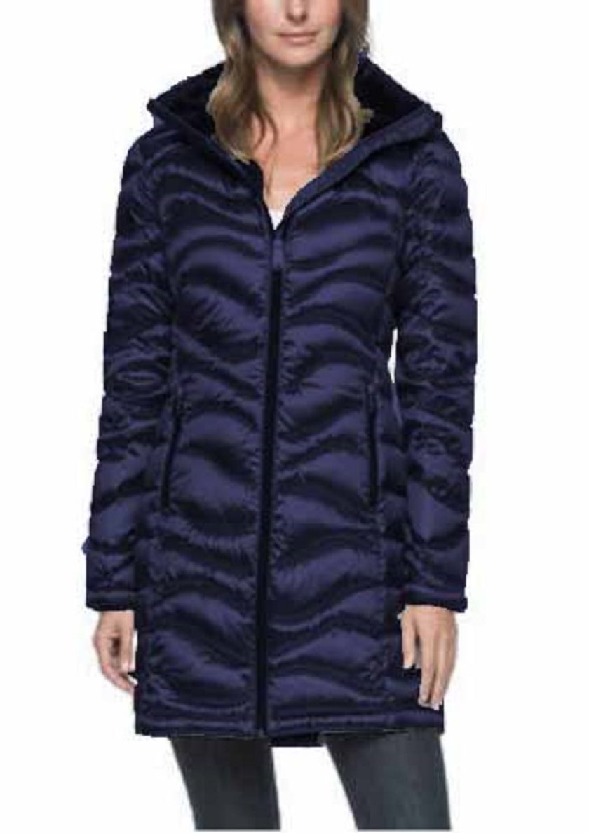 Andrew Marc Ladies' Long Down Jacket (Blue, Large)