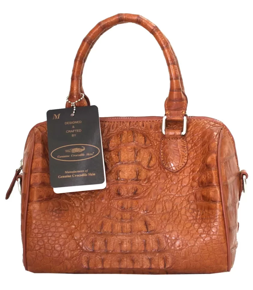 Authentic M Crocodile Skin Womens Hornback Leather Bag