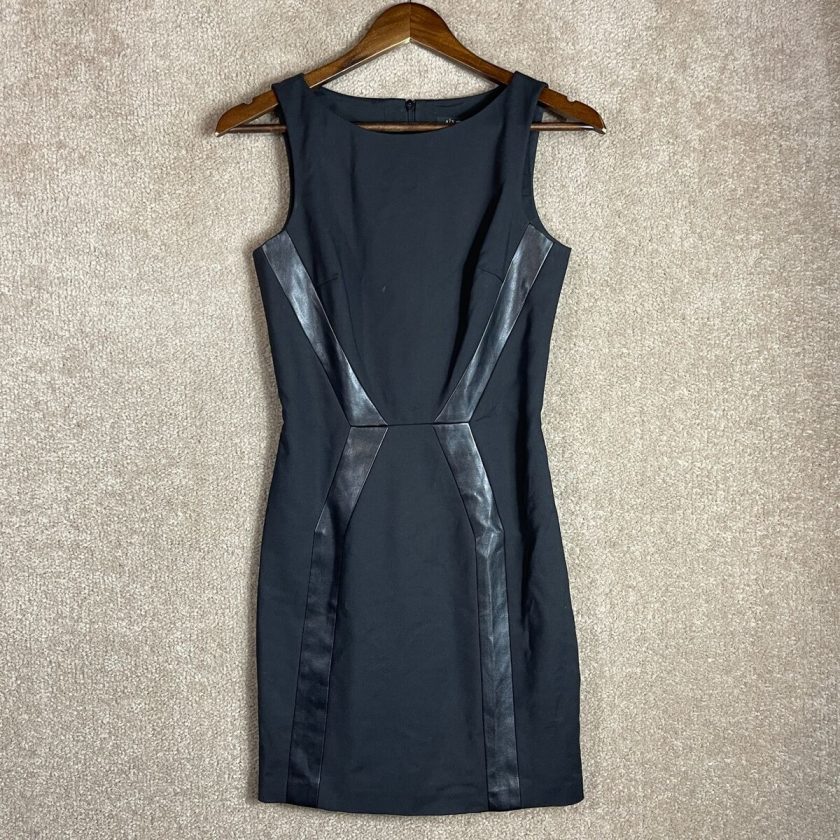 A|X Armani Exchange Women's Sleeveless 'Faux Belt Dress, Black, 10