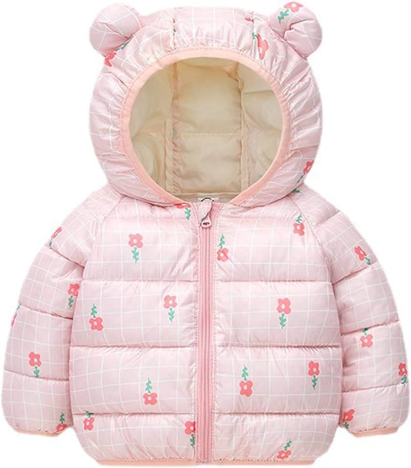 Baby Boys Girls Winter Puffer Down Jacket Kids Ear Warm Coat