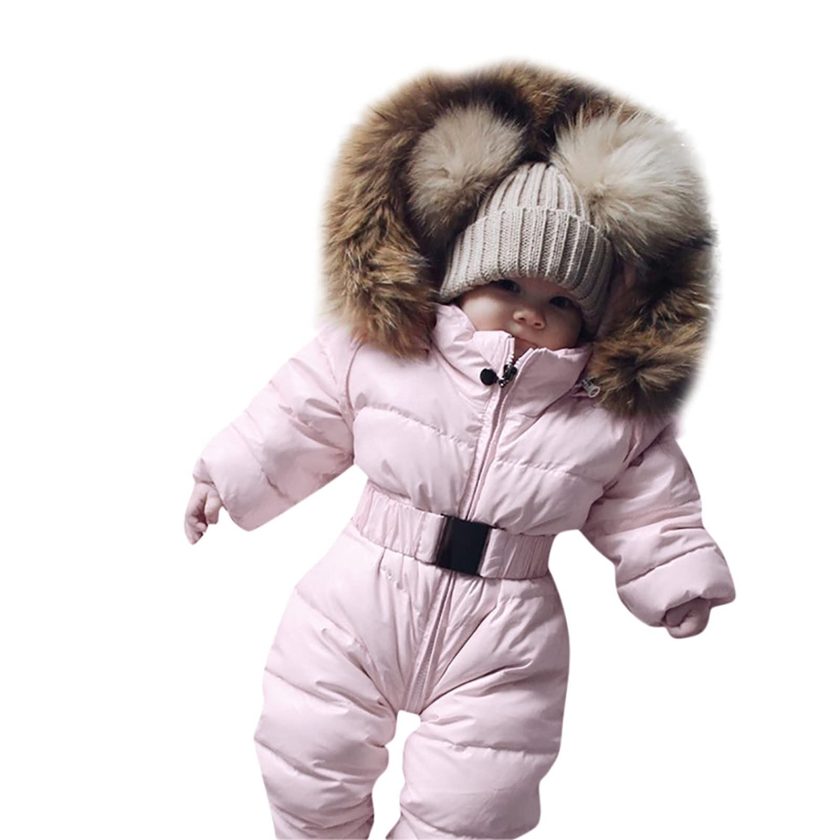 Baby Girls Infant Toddler Winter Knited Outerwear Coats Snowsuit Jackets