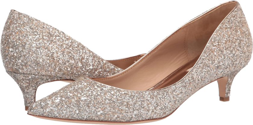 Badgley Mischka Women's Vanetia II Pump, Pewter Lace, 9 M US