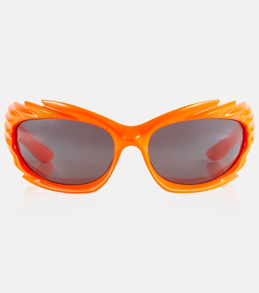Balenciaga Orange Square Sunglasses for Womens