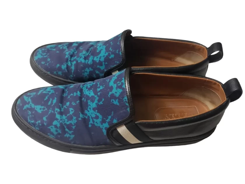 BALLY Herald Leather Sneaker, 11 UK, Blue