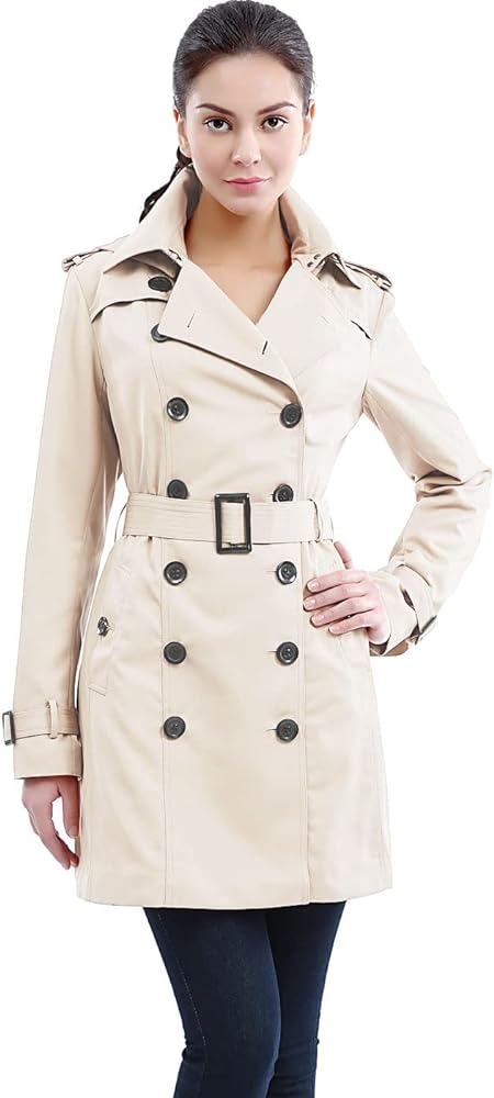 BGSD Women's Leah Hooded Mid Length Trench Coat Clout - CloutClothes.com