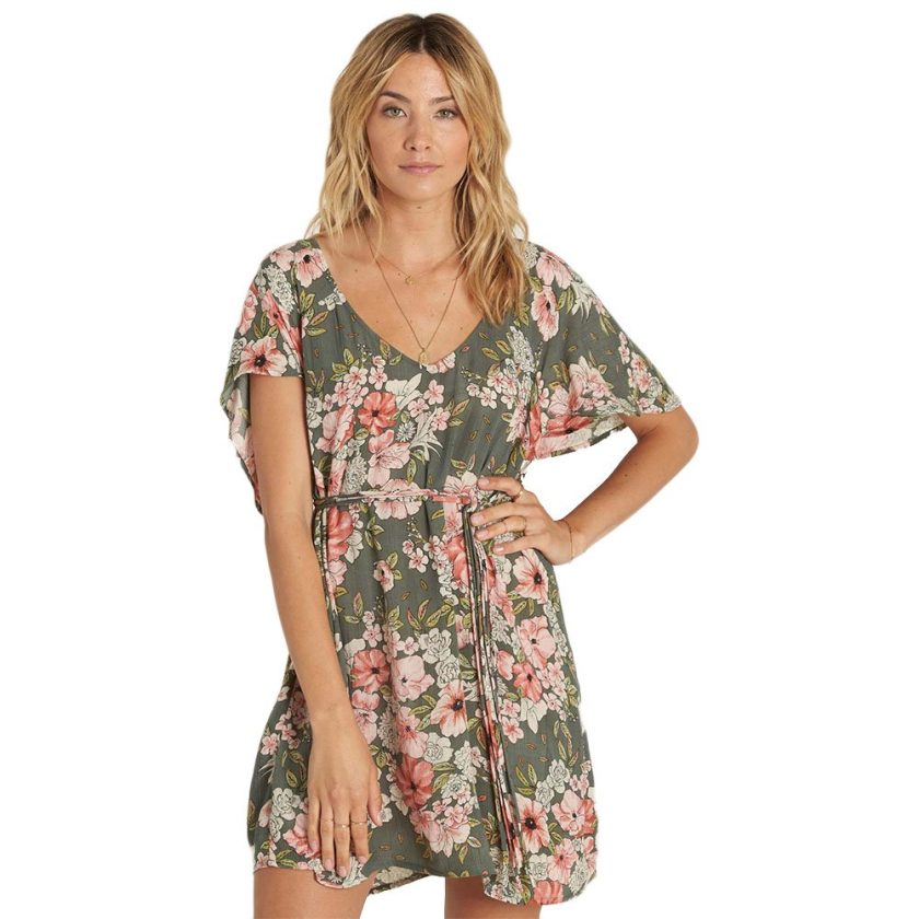 Billabong Junior's Fine Flutter Dress, Clover, S