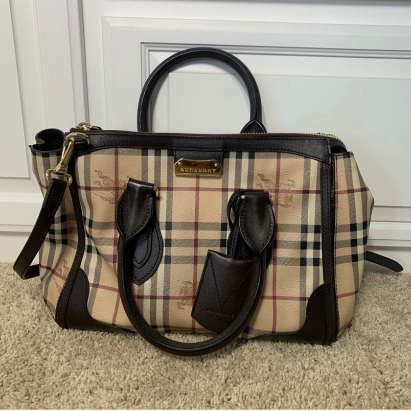 Burberry Haymarket Gladstone Tote Bag