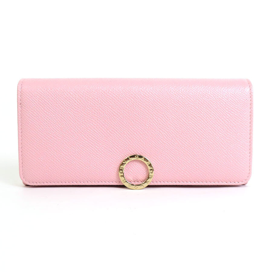 Bvlgari Bvlgari Pink Leather Bi-fold Long Wallet Clout - CloutClothes.com