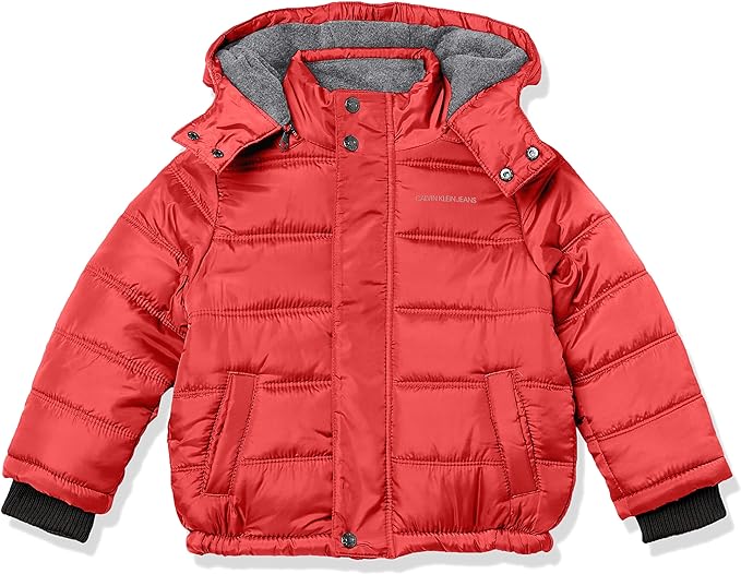 Calvin Klein Baby Boys Eclipse Bubble Jacket, Bright Red Clout ...