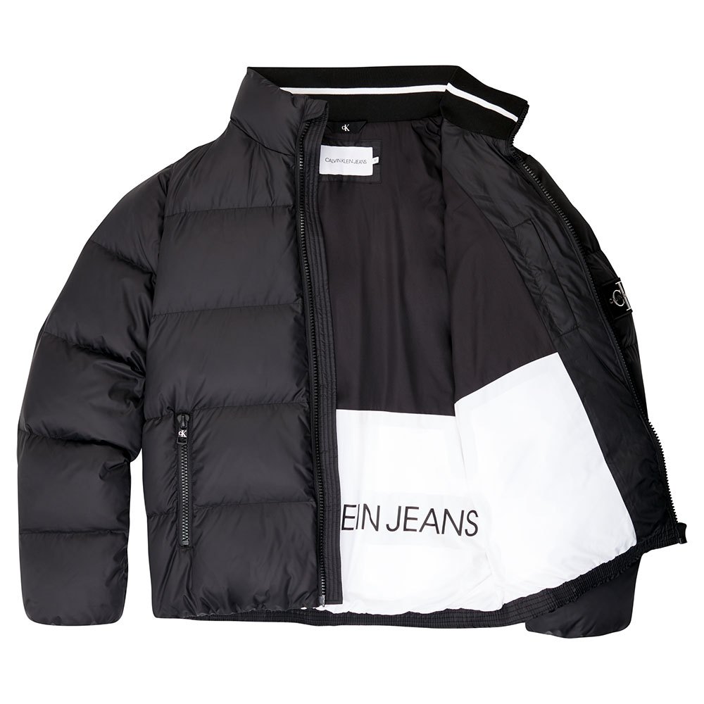 Calvin Klein Jeans Men's Coated Puffer Jacket, Black Clout ...