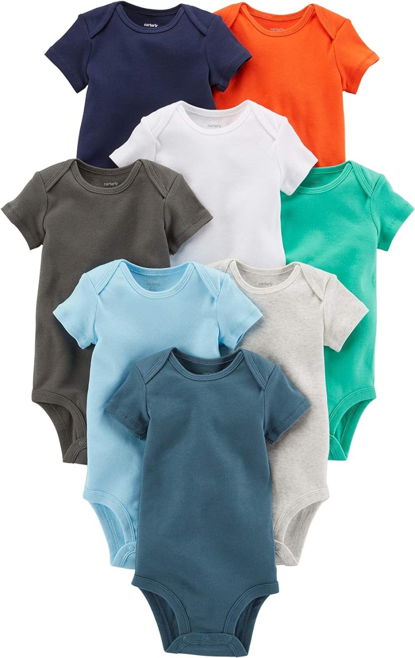 Carter's Baby Boys' 8 Pack Short-Sleeve Bodysuits