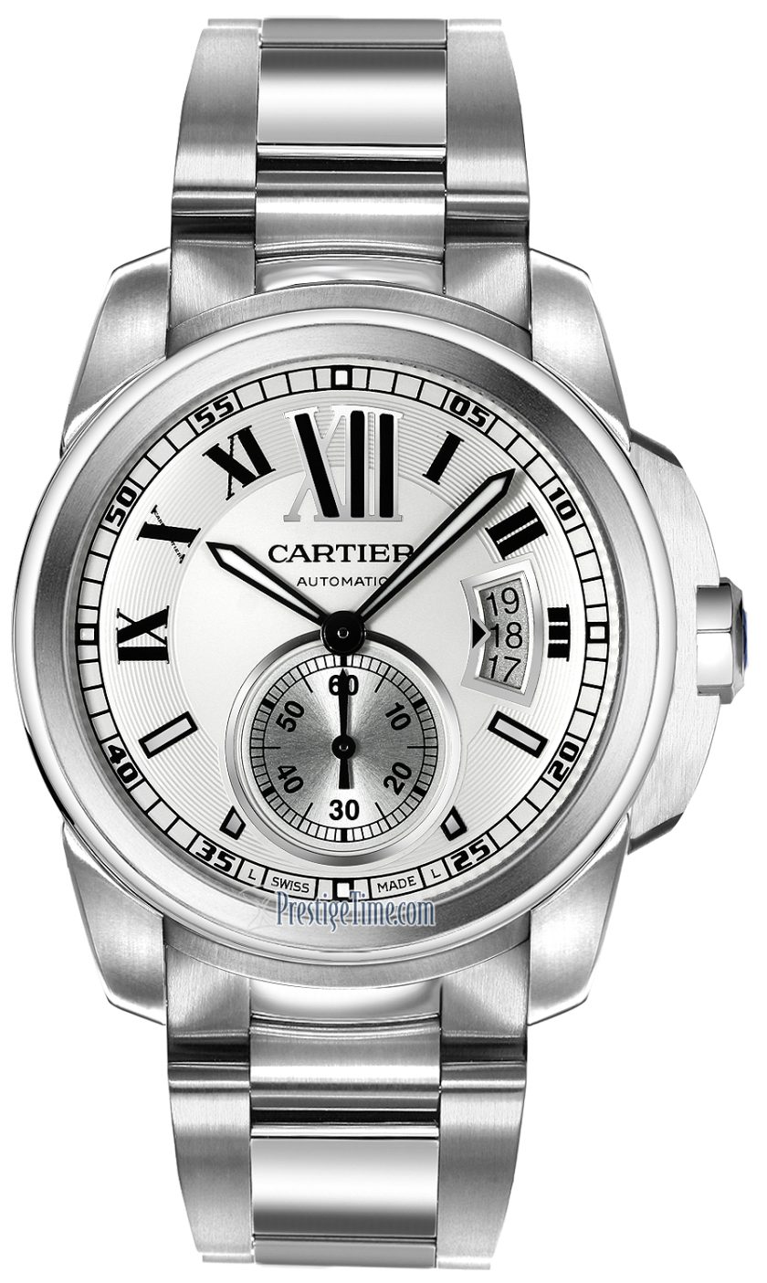 Cartier Calibre De Cartier Silver Dial Mechanical Wind Mens Watch