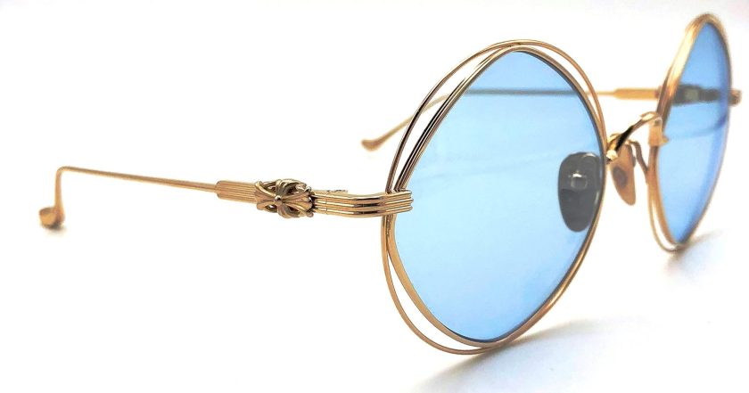 Chrome Hearts Semenstress Gold Plated Sunglasses in Blue