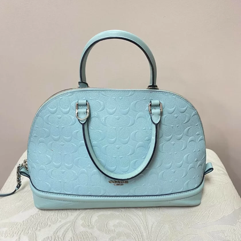 Coach Large Sierra Satchel in Signature Debossed Patent
