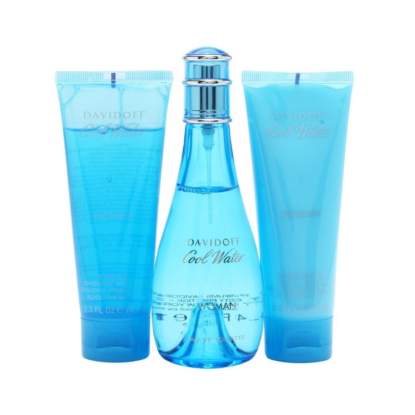 Cool Water by Zino Davidoff for Women - 3 Pc Gift Set