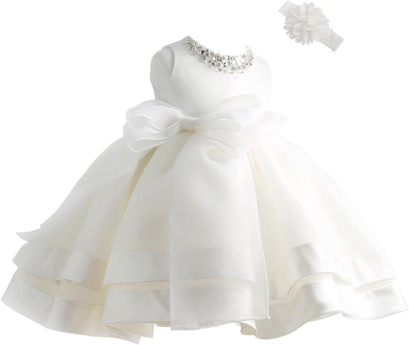 Coozy Baby Girl Dress Flower Christening Baptism