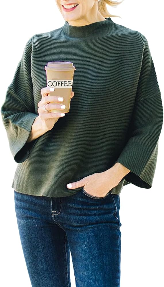 cordat Women Sweaters Long Sleeve Crew Neck Color Block Striped Oversized