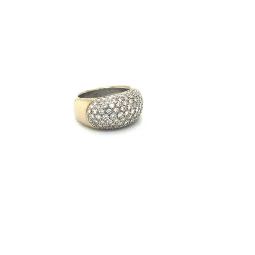 Damiani 18K White Gold Diamond Pave Lattice Ring