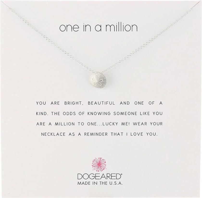 Dogeared Reminders-One in a Million Sterling Silver Sand Dollar Charm Necklace, 16" +2" Extender