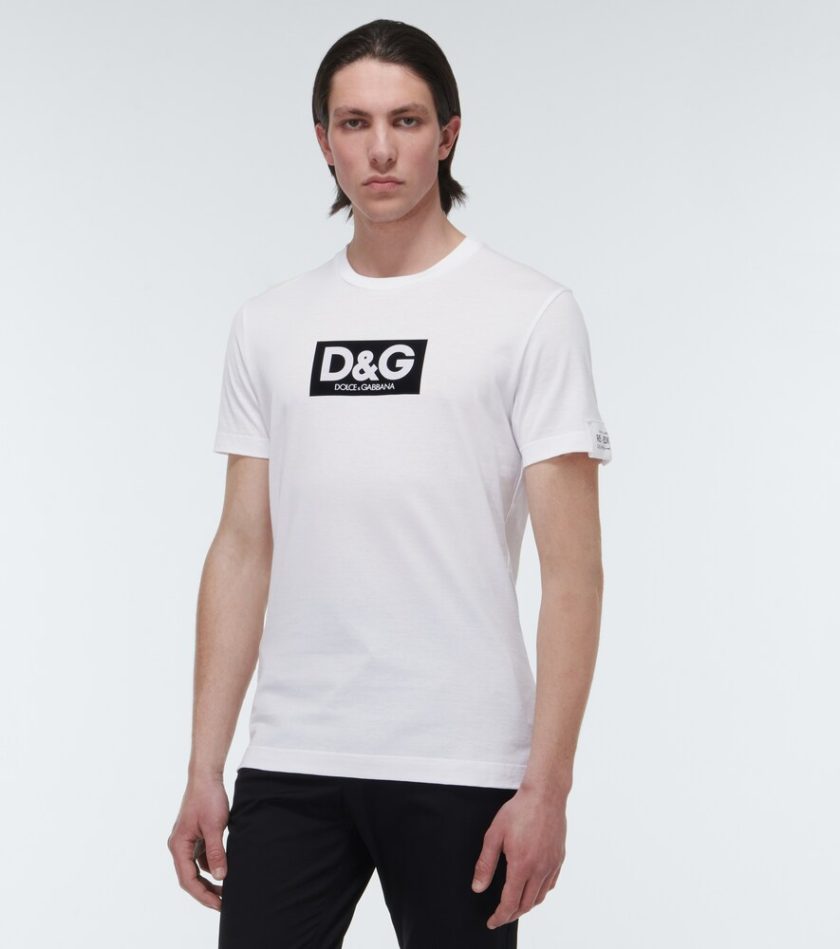 Dolce e Gabbana Men's White Cotton T-Shirt