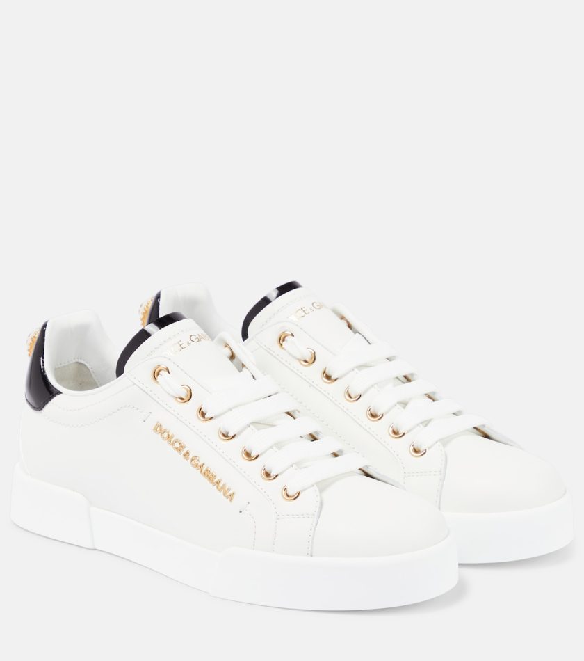 Dolce e Gabbana Women's White Leather Sneakers