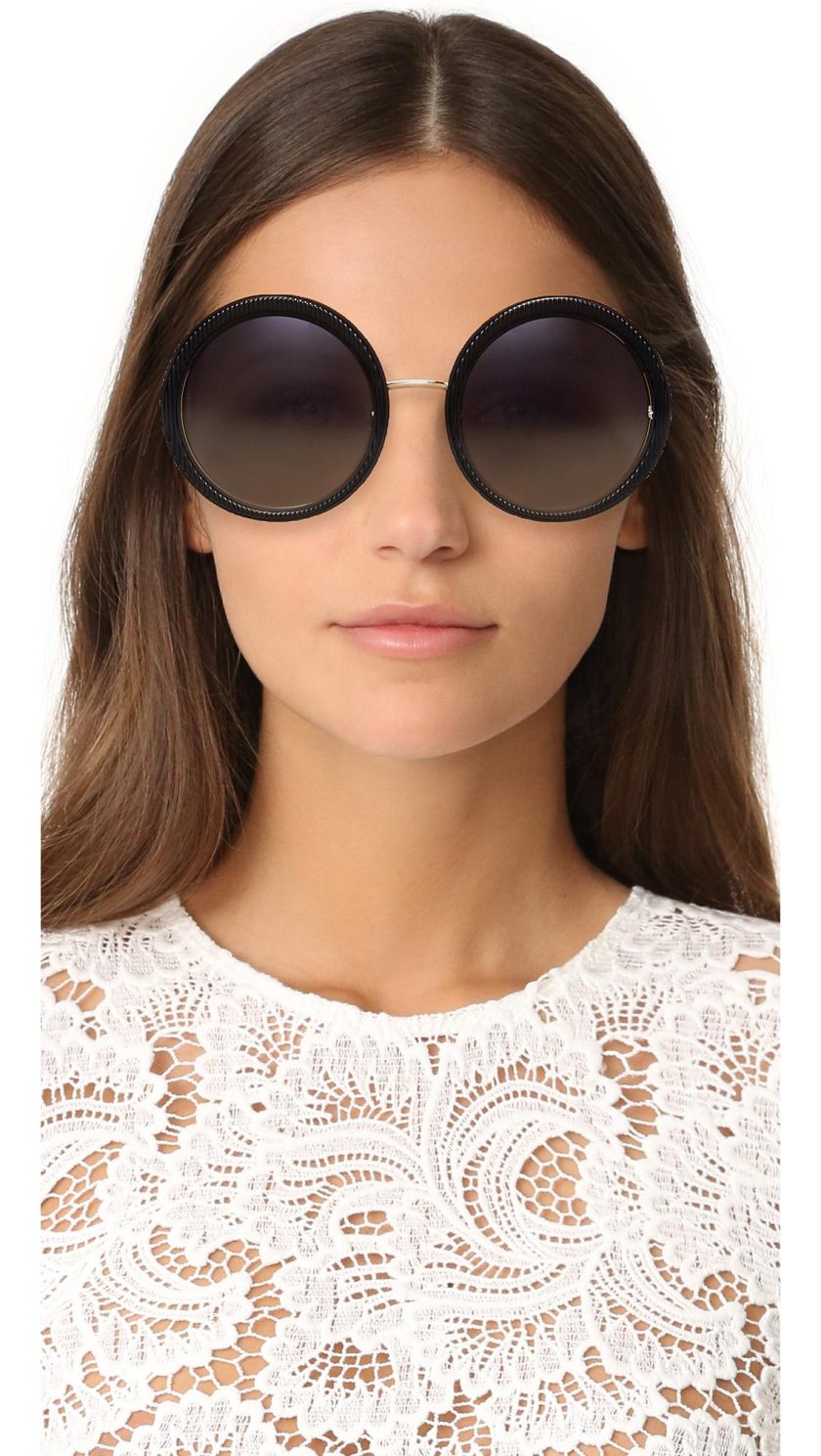 Dolce & Gabbana Women's Grosgrain Round Sunglasses