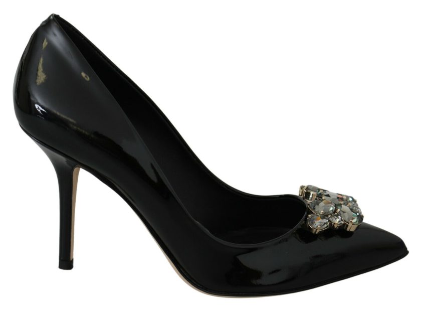 Dolce & Gabbana Women's Leather Pumps Court Shoes high Heel Bellucci Black US Size 8.5