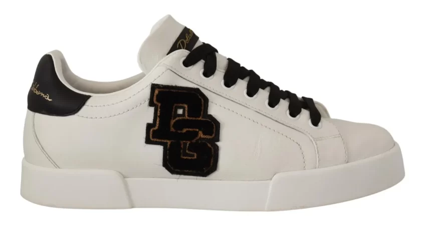 Dolce & Gabbana Women's White Leather Fashion Sneakers ShoesUS 9 IT 39 Dolce Sz 5.5