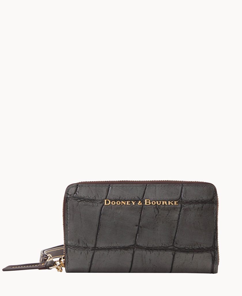 Dooney & Bourke City Woven Zip Around Wallet/Wristlet Black