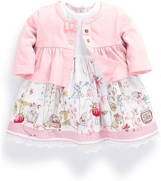 Adorable Baby Girl's Pink Floral Dress Set - Perfect for Your Little Princess