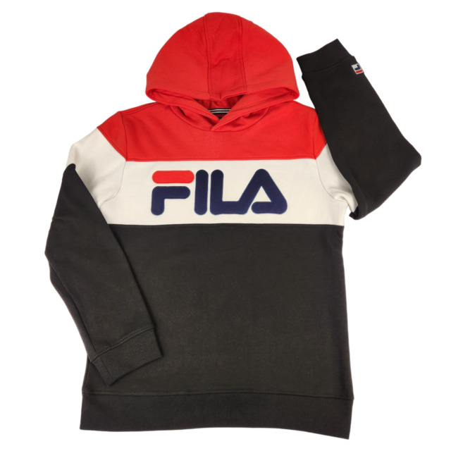 Fila Lucy Hoodie Black/White/Chinese Red LG Clout - CloutClothes.com