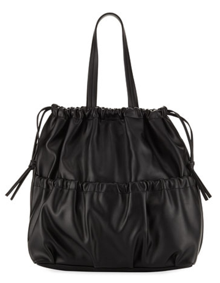 French Connection Women's Dane Drawstring Tote Black Handbag Clout ...