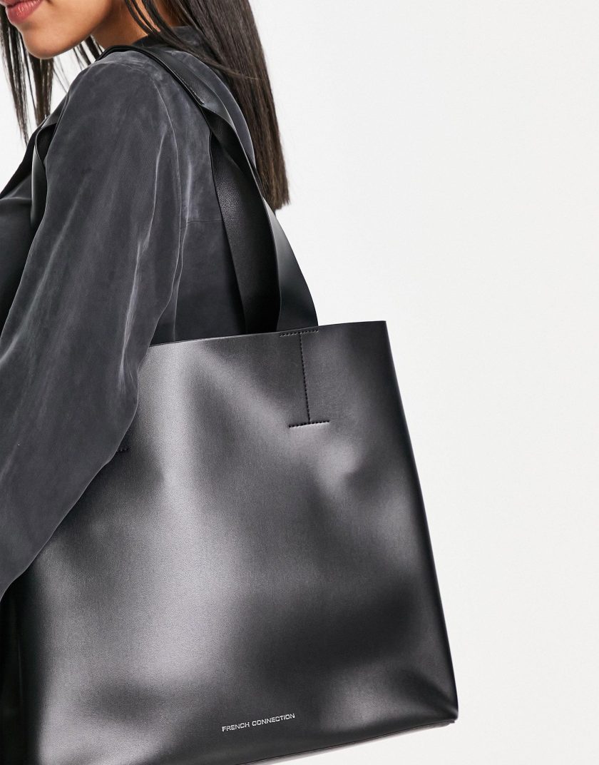 French Connection Women's Del Tote Black Handbag