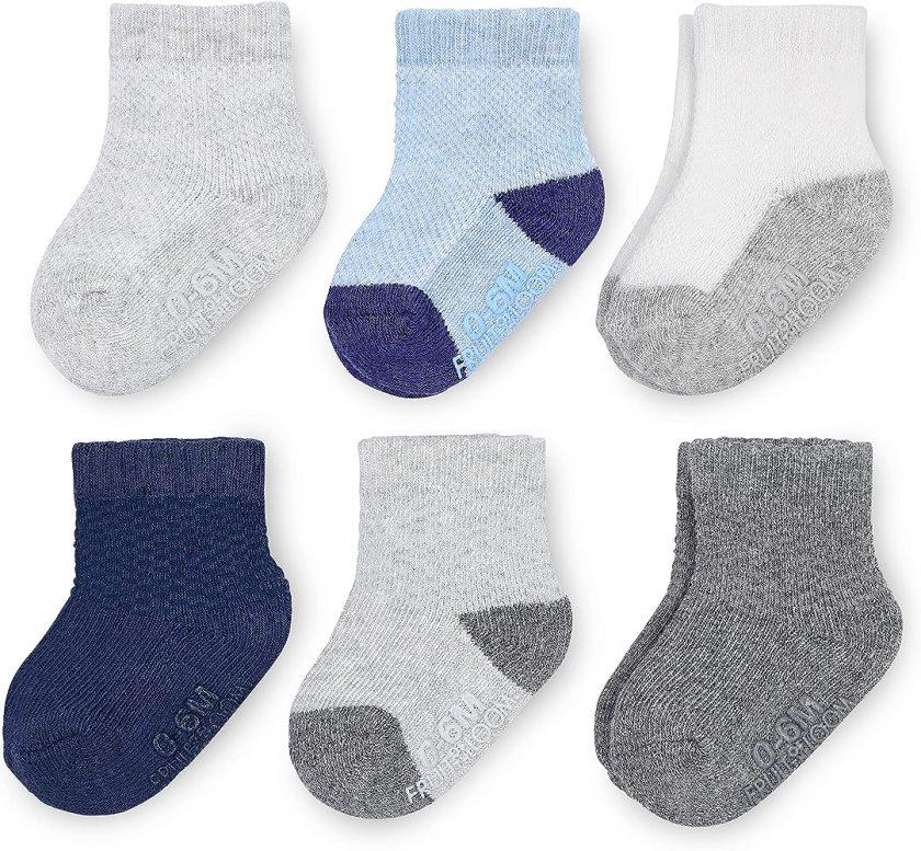 Fruit of the Loom Baby 6-Pack All Weather Crew-Length Socks Clout ...