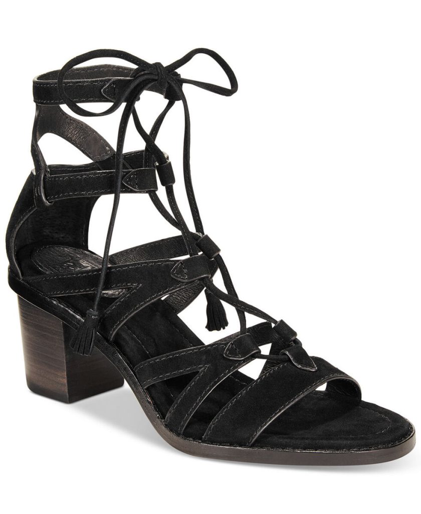FRYE Women's Brielle Gladiator Dress Sandal, Black, 8.5 M US