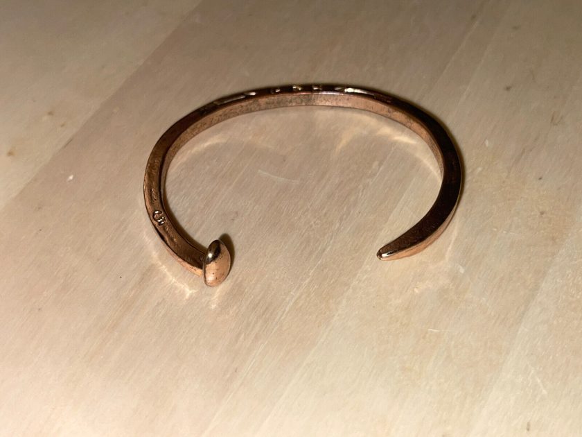 Giles and Brother Men's"G&B" Twisted Silver Oxide Cuff Bracelet