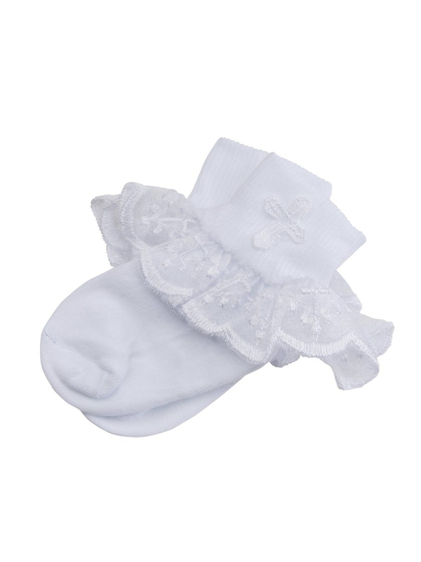 Girls White First Communion Baptism Christening Socks