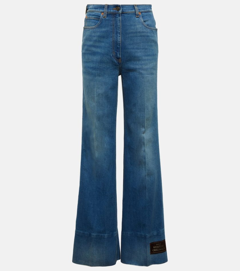 Gucci Blue Wide Legs Women's Jeans Clout - CloutClothes.com