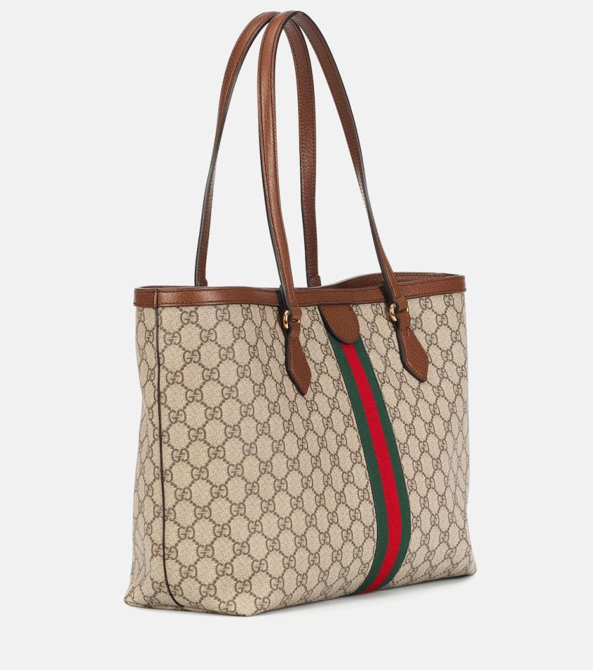 Gucci Unisex Brown Canvas Laptop Tote Bag Shoulder Handbag