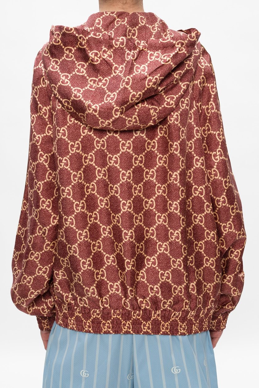Gucci Windbreak Blouse Brown Silk Jacket (G 46 / US 36)