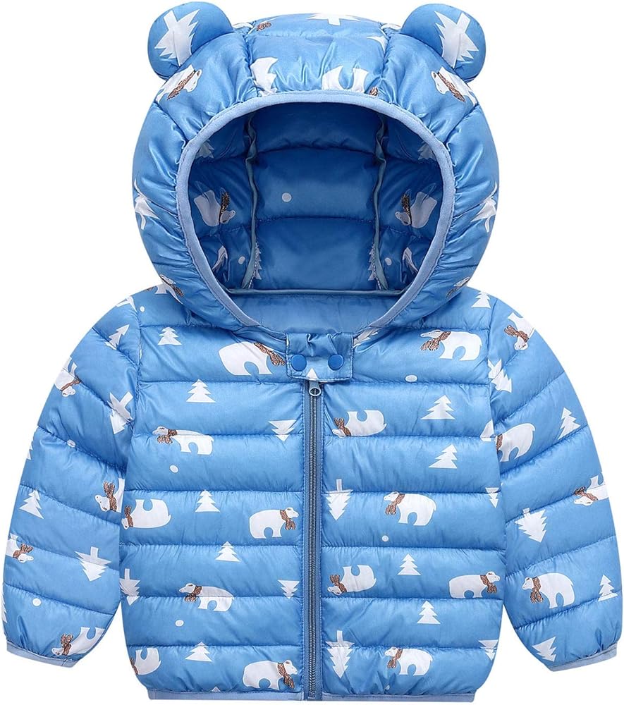Happy Cherry Baby Boys Girls Down Coat Puffer Hoodie Jacket Clout ...