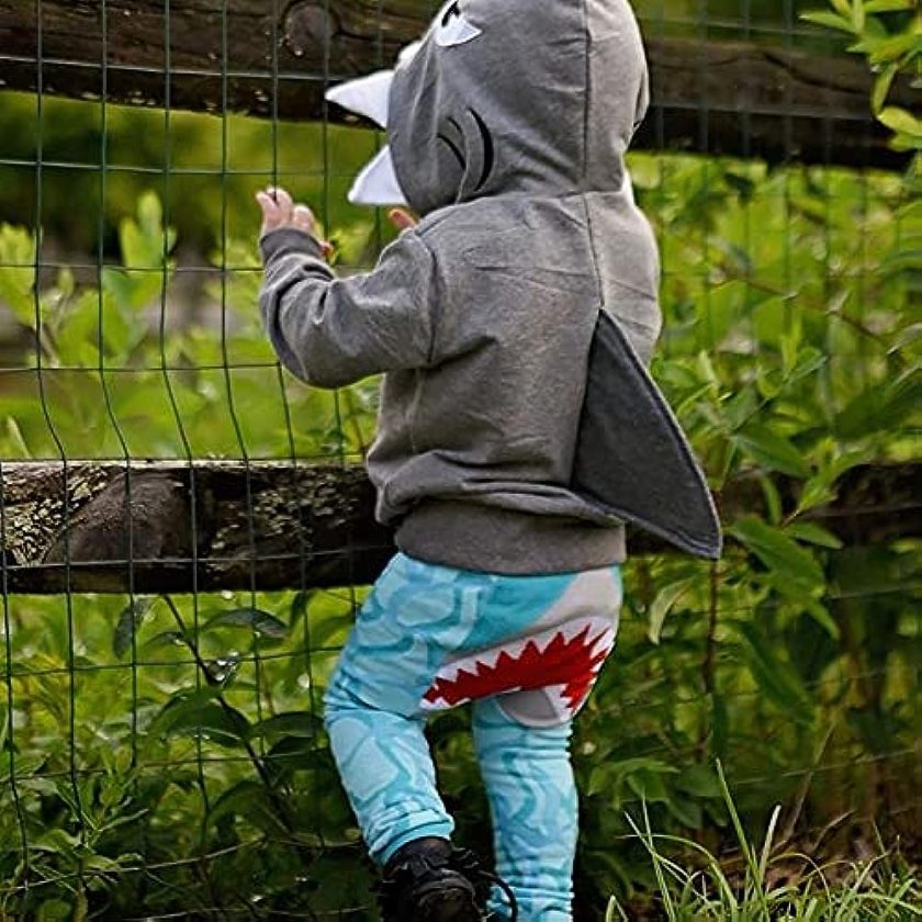 Happy childhood Baby Boys 1-6Y Shark and Skull Hooded Jacket