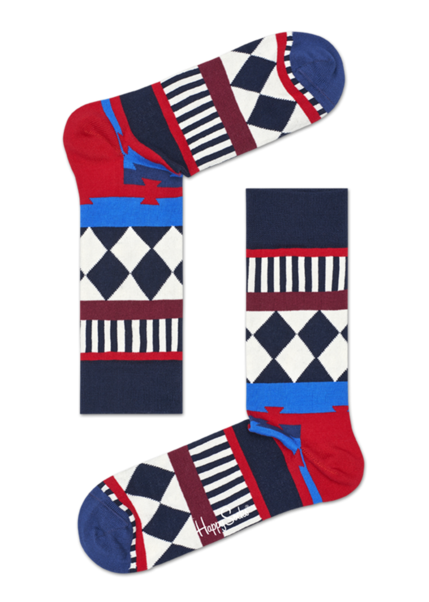 Happy Socks Unisex 10 Year Anniversary Gift Box Set of Patterned Crew Socks