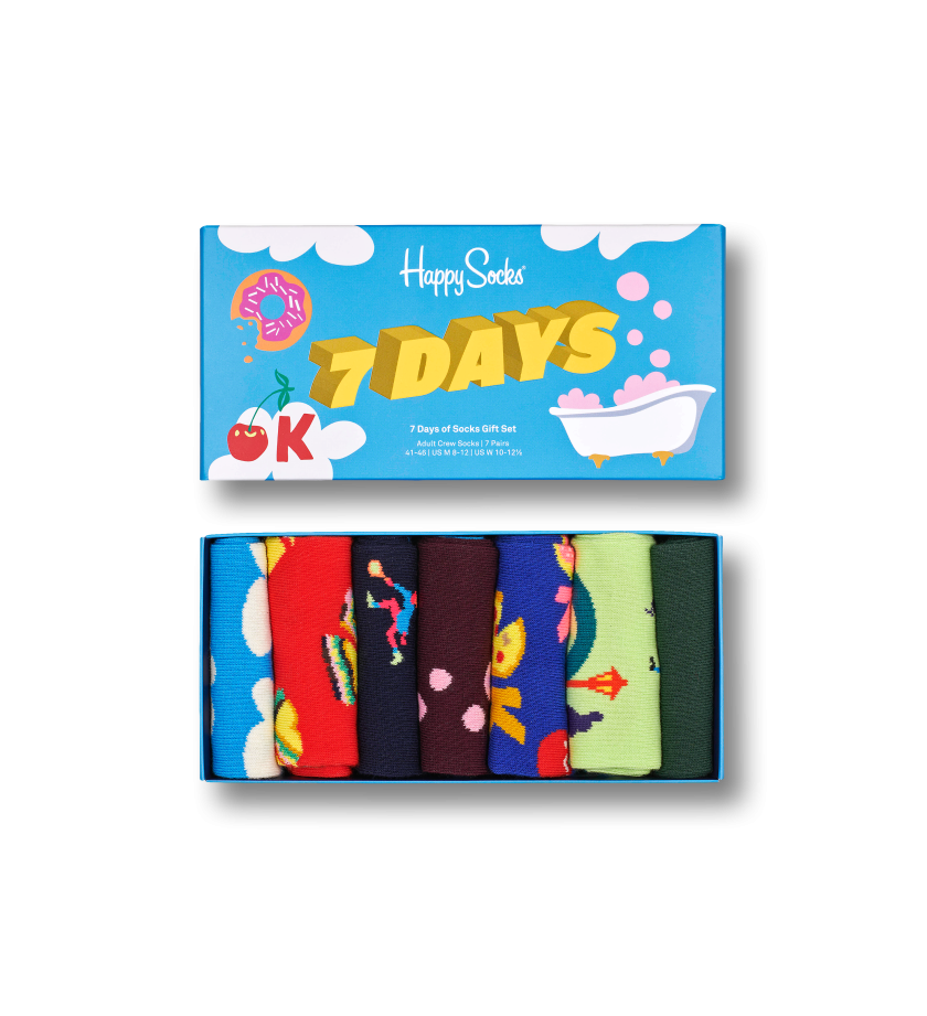 Happy Socks Unisex 7 Days Of The Week Gift Box Set