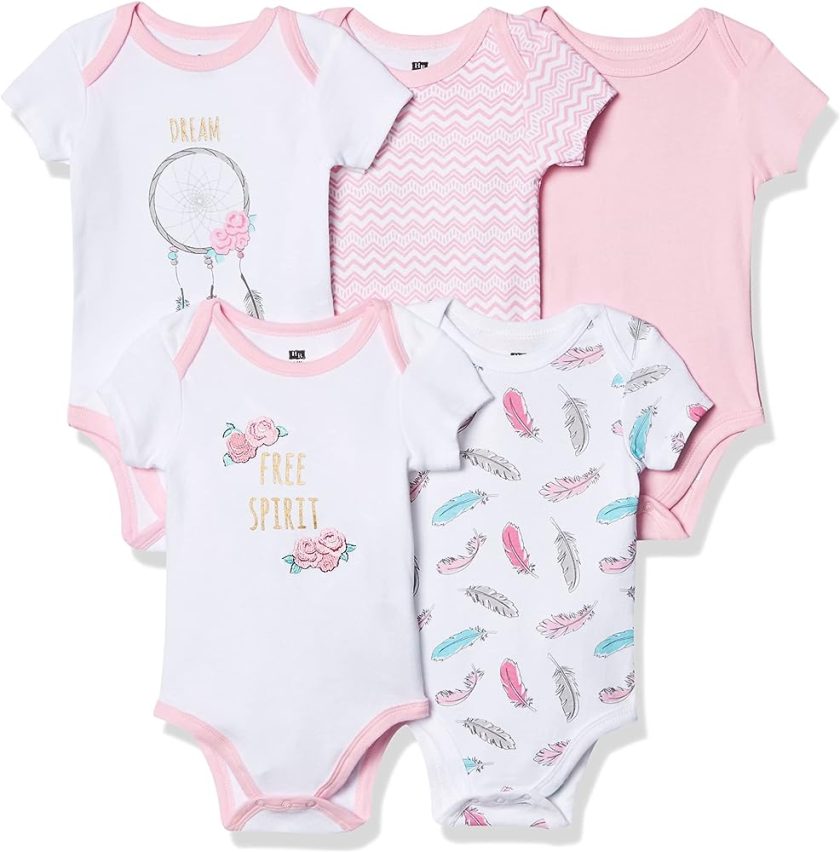 Hudson Baby Unisex Baby Cotton Bodysuits, Dream Catcher