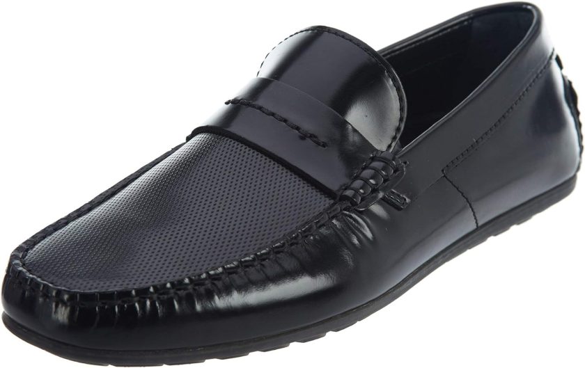 Hugo Boss Boss Men's Travelling Dandy Leather Moccasin by Hugo Black 10 D US