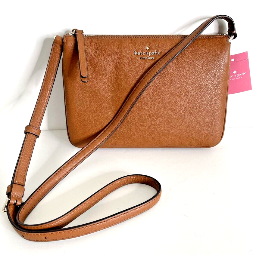 Kate Spade New York Triple Gusset Crossbody, Warm Gingerbread