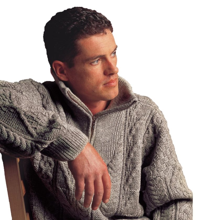 Kerry Woollen Mills Men’s Wool Sweater Zipper 100% Organic Wool